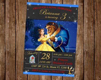 Beauty and the Beast Invitation Belle Invitation Beauty and the Beast Birthday Party Beauty and the Beast Party Beauty and the Beast Invite