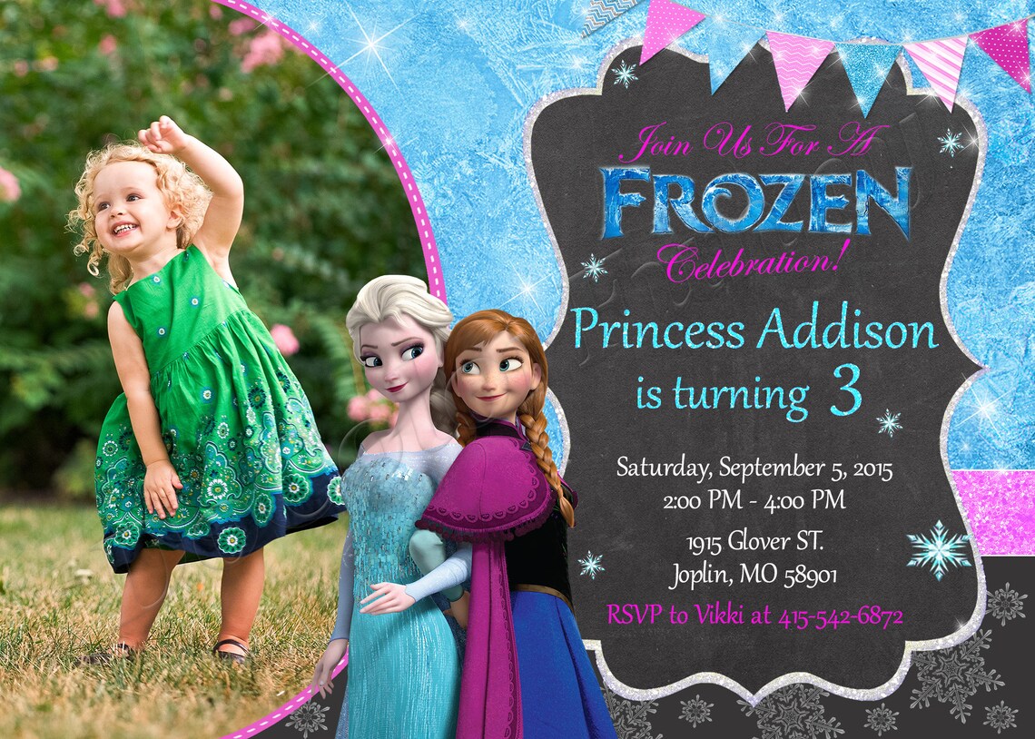 Frozen Invitation Frozen 2 Invitation Frozen Birthday Frozen 2 Etsy