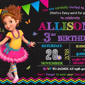 Fancy Nancy-uitnodiging Fancy Nancy-verjaardagsfeestje Fancy Nancy-feestje Fancy Nancy uitnodigen Fancy-uitnodiging Fancy digitaal bestand