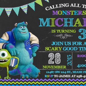 Monsters Uni Einladung Monsters Einladung Monsters Uni Geburtstagsparty Einladung Monster Uni Party Einladung Monster Geburtstag
