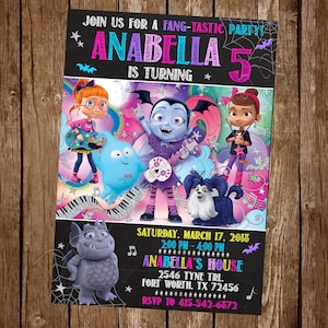 Vampirina Einladung Vampirina Geburtstagseinladung Vampirina Party Vampirina Digitale Vampirina Karte Vampirina druckbares Vampirina Mädchen