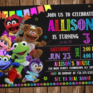 Muppet Babies Einladung Muppet Babies Geburtstagsfeier-Einladung Muppet Babies Party Muppet Babies einladen Muppet Babies Digitale Datei