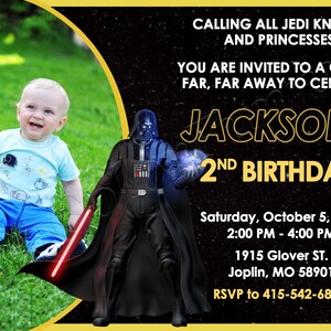 Star Wars Einladung Star Wars Geburtstagsfeier-Einladung Star Wars Party Star Wars Invite Jedi-Einladung Star Wars Digital