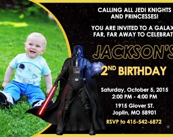 Invitación de Star Wars Invitación de fiesta de cumpleaños de Star Wars Fiesta de Star Wars Invitación de Star Wars Invitación Jedi Invitación digital de Star Wars