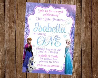 Invitación de Frozen Invitación de cumpleaños de Frozen Fiesta de Frozen Invitación de Frozen Archivo imprimible digital de Frozen