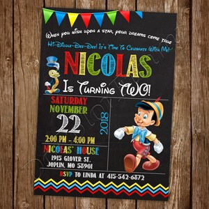 Pinocchio Einladung Pinocchio Geburtstag Pinocchio Party Pinocchio Invite Pinocchio Printable Jiminy Einladung Pinocchio Digital