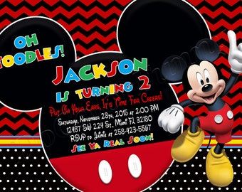Mickey Mouse Invitation Mickey Mouse Clubhouse Invitation Mickey Mouse Birthday Invitation Mickey Mouse Clubhouse Birthday