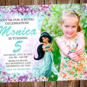 Einladungskarten Jasmine Princess Jasmine Birthday Party Jasmine Party Princess Jasmine Invite