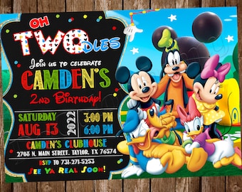Mickey Mouse Clubhouse Invitation Mickey Mouse Invitation Mickey Mouse Clubhouse Birthday Invitation Mickey Mouse Birthday