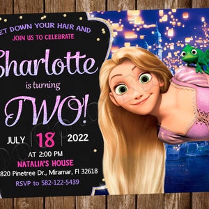 Rapunzel Invitation Tangled Invitation Princess Rapunzel Invitation Rapunzel Birthday Party Invitation Rapunzel Party Tangled Party