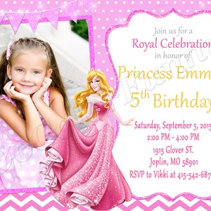 Aurora Einladungen Prinzessin Aurora Einladungen Dornröschen Aurora Geburtstag Aurora Party Aurora Digital