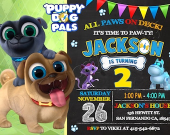 Puppy Dog Pals Invitation Puppy Dog Pals Birthday Party Invitation Puppy Dog Pals Party Puppy Dog Pals Invite Puppy Dog Pals Digital
