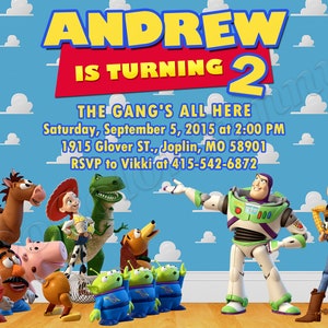 Toy Story Einladung Toy Story Geburtstagseinladung Toy Story Party Toy Story lädt Toy Story Digital Toy Story druckbare Karte
