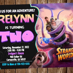 Strange World Einladung Strange World Geburtstag Strange World Party Strange World invite Strange World Digital Strange World Printable