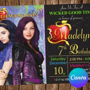 Invito per la festa di compleanno dei discendenti Invito per il compleanno dei discendenti Invito per i discendenti Invito modificabile per la festa di compleanno dei discendenti Biglietto digitale