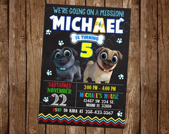 Puppy Dog Pals Invitation Puppy Dog Pals Birthday Party Invitation Puppy Dog Pals Party Puppy Dog Pals Invite Puppy Dog Pals Digital