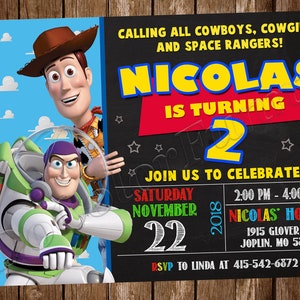 Toy Story Geburtstagseinladung Toy Story Party Toy Story Digital Toy Story Card