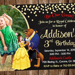 Beauty and the Beast Invitation Belle Invitation Beauty and the Beast Birthday Party Beauty and the Beast Party Beauty and the Beast Invite