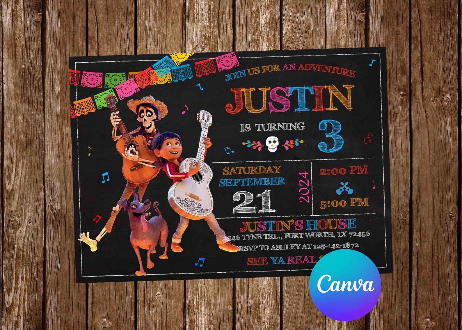 Coco Invitation Birthday Party Coco Birthday Invitation Fiesta ...