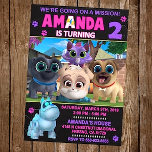 Puppy Dog Pals Invitation Puppy Dog Pals Birthday Party Invitation Puppy Dog Pals Party Puppy Dog Pals Invite Puppy Dog Pals Digital