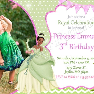 Tiana-Einladung Prinzessin Tiana-Einladung Tiana-Geburtstags-Einladung Tiana-Party-Prinzessin Tiana Invite