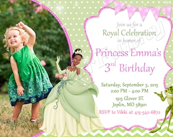 Tiana Invitation Princess Tiana Invitation Tiana Birthday Invitation Tiana Party Princess Tiana Invite