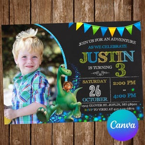The Good Dinosaur Invitation Birthday Party The Good Dinosaur Birthday Invitation The Good Dinosaur Editable Invitation Digital Card
