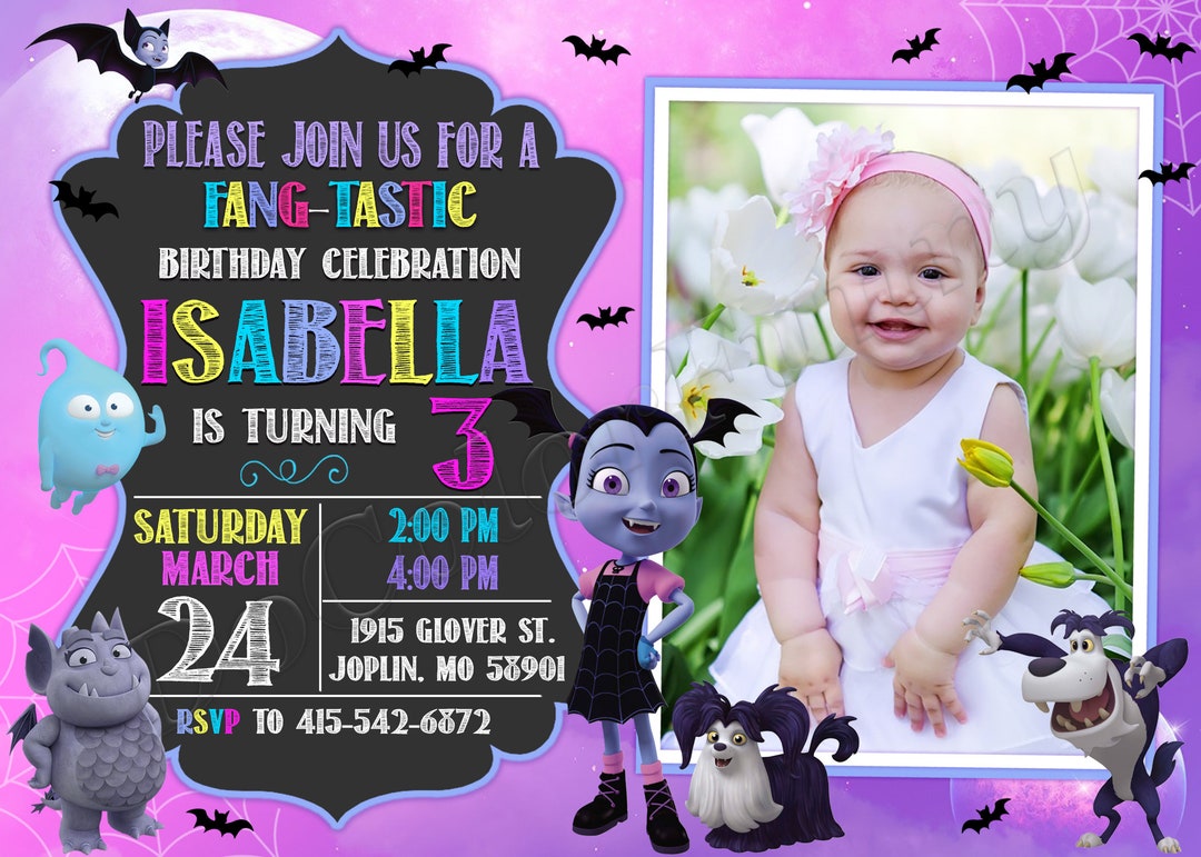 Vampirina Invitation Vampirina Birthday Invitation Vampirina Party ...