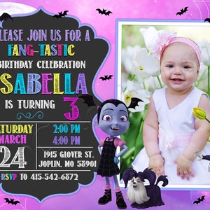 Vampirina Einladung Vampirina Geburtstagseinladung Vampirina Party Vampirina Digitale Vampirina Karte Vampirina druckbares Vampirina Mädchen
