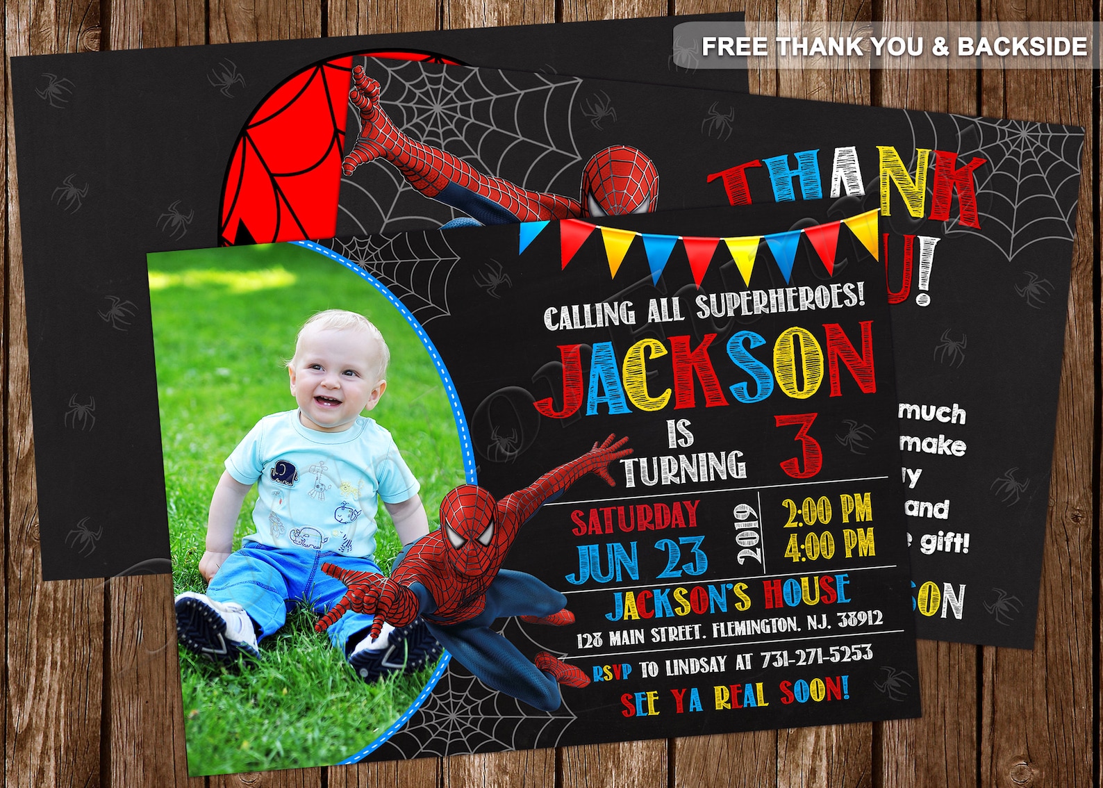 Spiderman Invitation Spider Man Invitation Spiderman Party Etsy