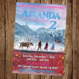 Frozen Invitation Frozen Birthday Invitation Frozen Party Frozen Invite Frozen Digital Printable File