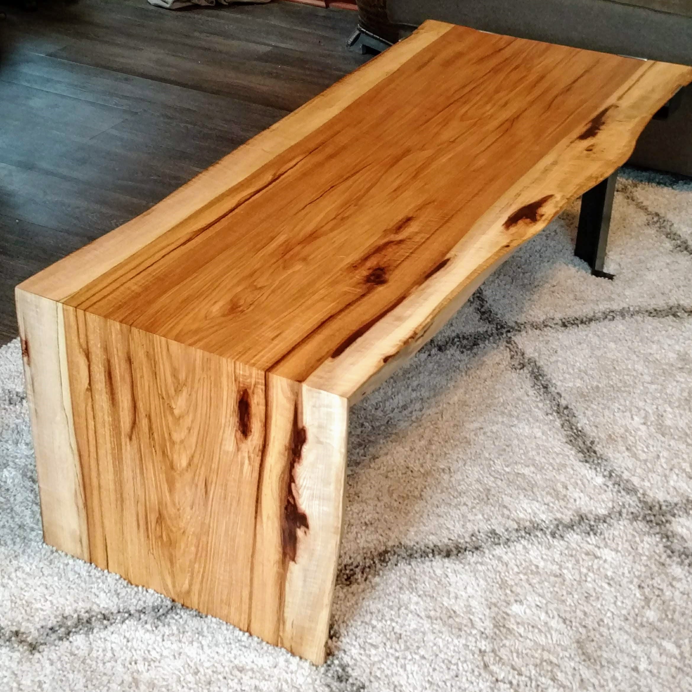 Live Edge Hickory Coffee Table Etsy