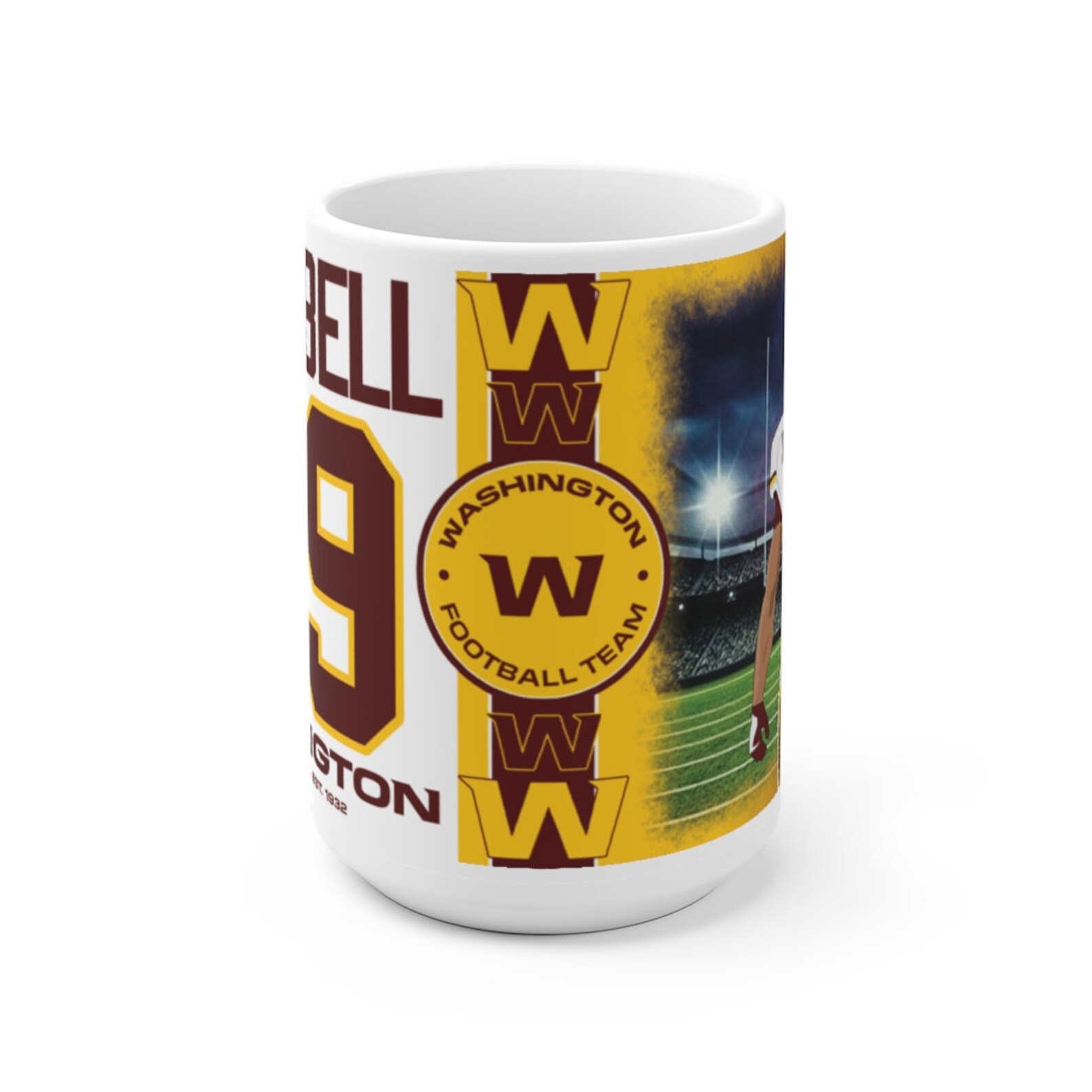 Personalized Washington Football Team Jersey Mug NFL Custom Etsy