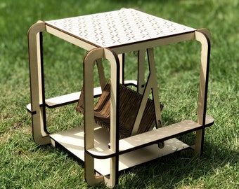 1:12 Miniature Canopy Swing, Dollhouse Furniture