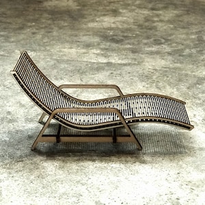 1:12 Miniature Chaise Longue, Dollhouse Furniture