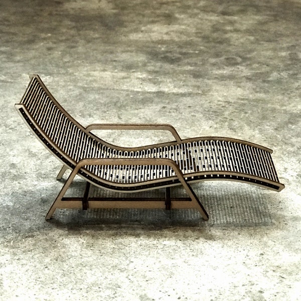 1:12 Miniature Chaise Longue, Dollhouse Furniture