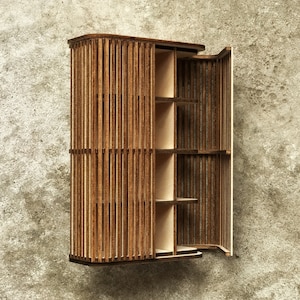 1:12 Miniature Cupboard 2 Doors, Dollhouse Furniture