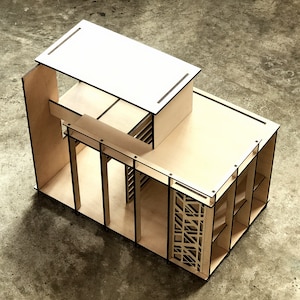 1:24 Miniature Cabin Type03, Wooden Dollhouse, Diy Kit