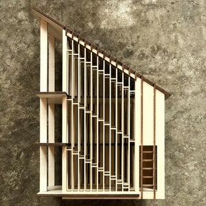 1:12 Miniature Stair House, Wooden Dollhouse, Diy Kit