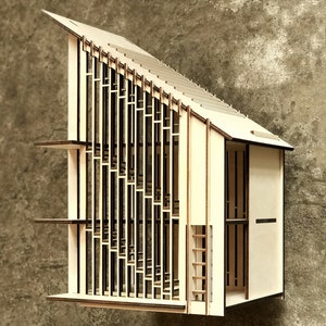 1:24 Miniature Stair House, Wooden Dollhouse, Diy Kit