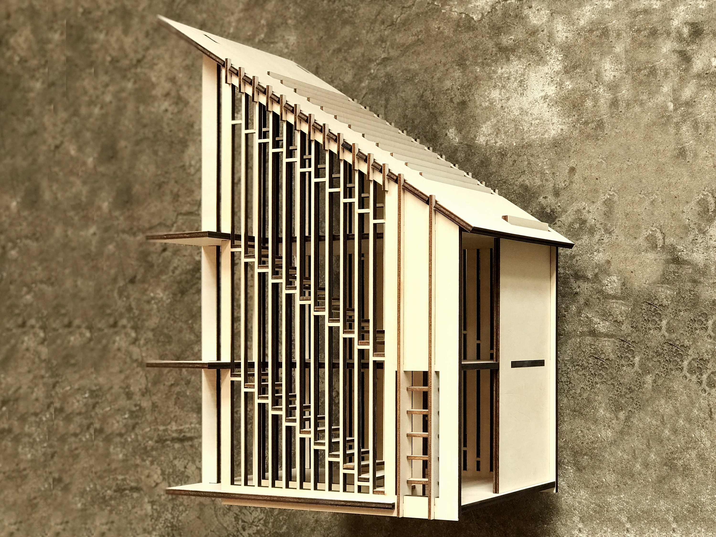Casa delle bambole in legno in miniatura, scala 1:24, kit fai da te - Italia