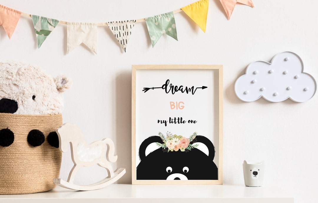 Dream Big Quote, Dream Big Quote Print, Dream Big Poster, Nursery Decor ...