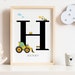 Construction Trucks Nursery Print | Personalised Construction Trucks Print | Boys Bedroom Wall Decor | Construction Trucks Wall Art 