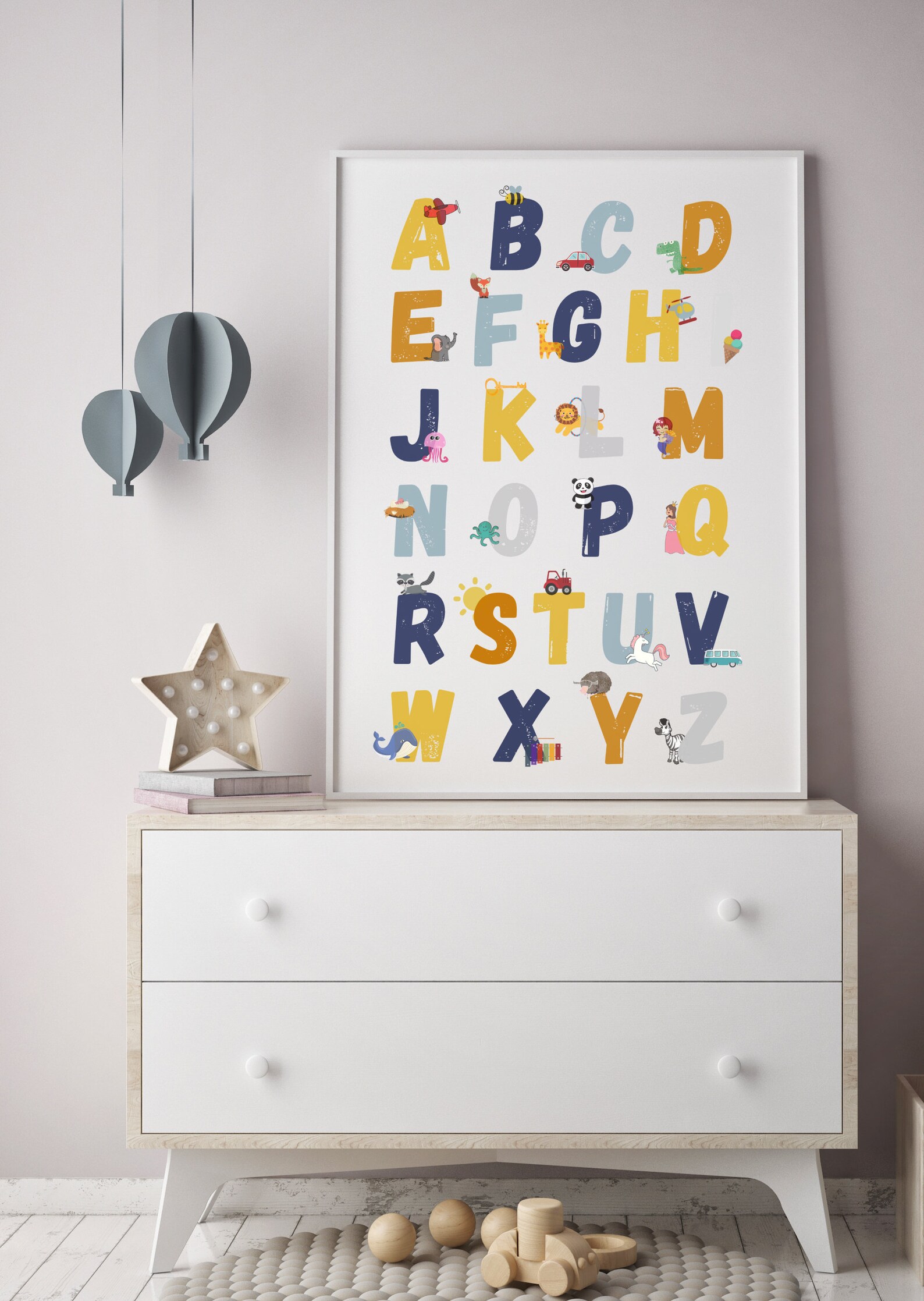 Homeschool Activity Print, Alphabet Nursery Print, Nursery Decor ...