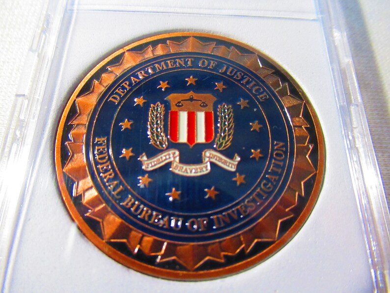 DOJ FBI Federal Bureau Investigation Legat London England Attaché Challenge Coin