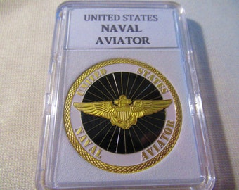 U S NAVAL AVIATOR &#39;WINGS&#39; Challenge Coin