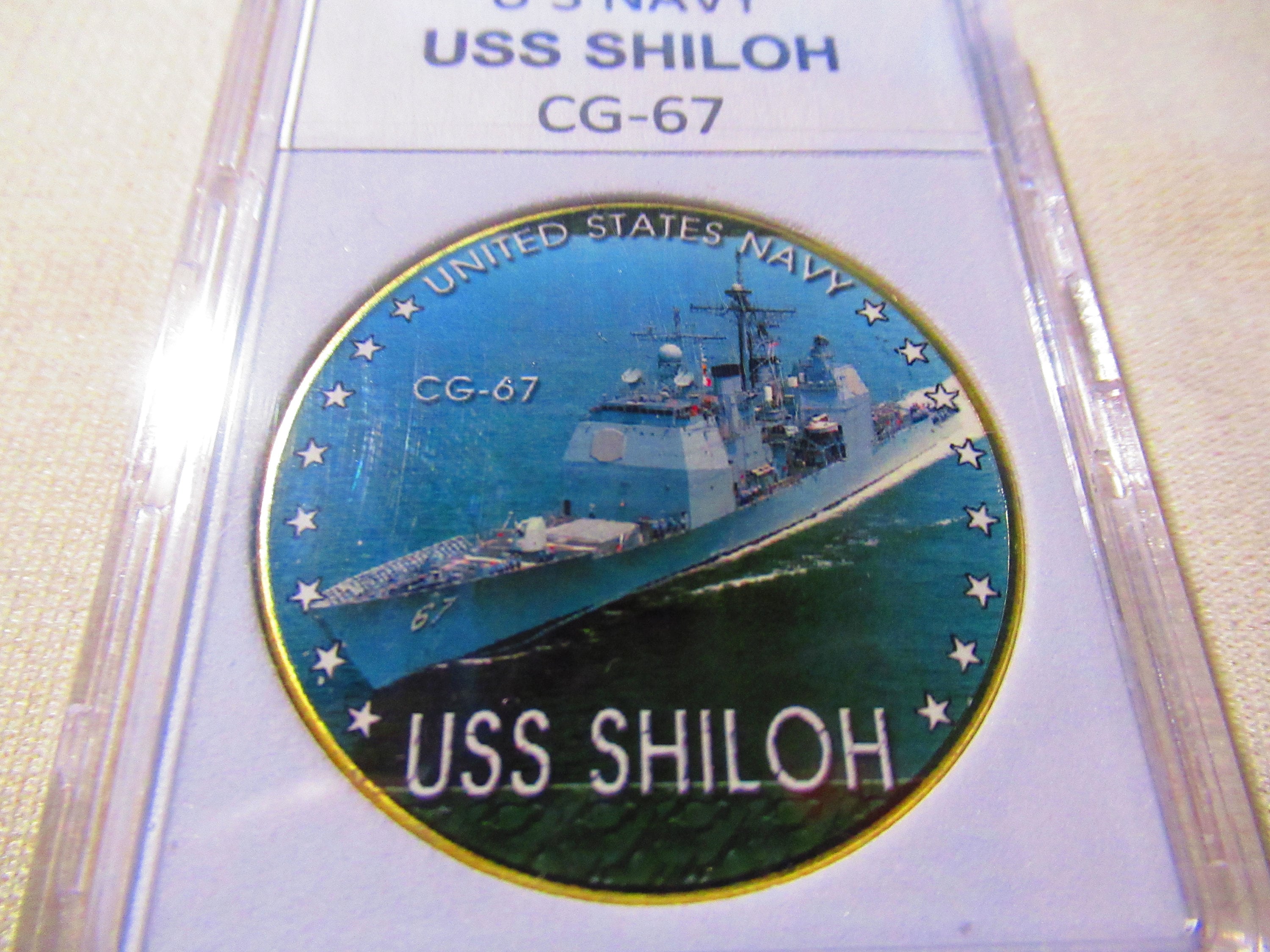 米海軍 イージス巡洋艦 USS SHILOH CG-67 チャレンジコイン U S Navy - USS SHILOH CG-67 Challenge Coin - Etsy