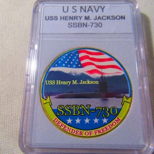 U S Navy Submarine- USS Henry M. Jackson / SSBN-730 Challenge Coin