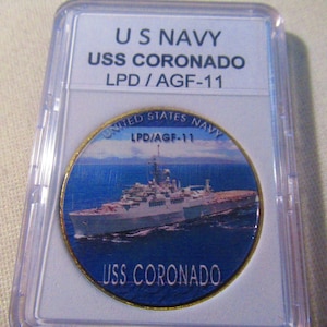 U S Navy - USS Coronado (LPD/AGF-11) Challenge Coin