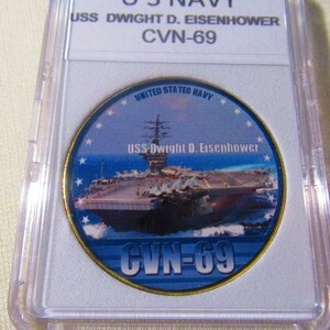 U S Navy - USS Dwight D. Eisenhower CVN-69 Challenge Coin